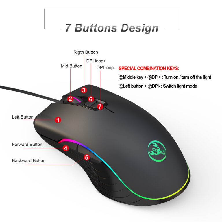 GlowTrack™ Wired Gaming Mouse – LED Lights & Precision Control - Image 7