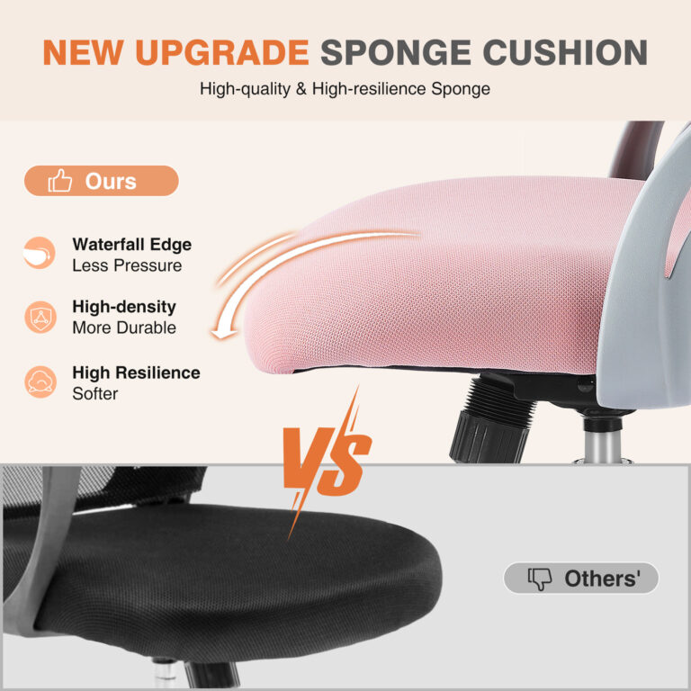 Tall Office Chair with Adjustable Foot Ring – Great for Standing Desks & Counters - Image 4