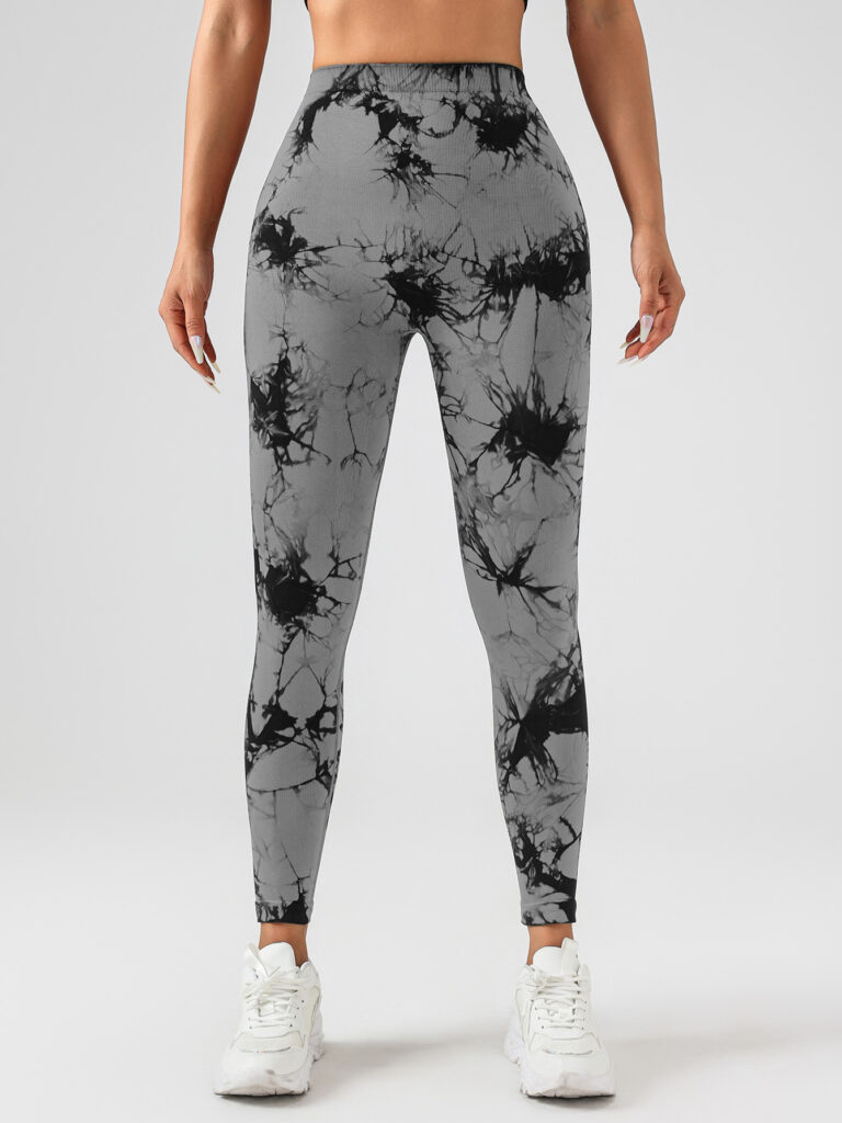 4-Pack Scrunch Butt Lift Leggings – High Waist, Seamless & Tie-Dye Style - Image 3