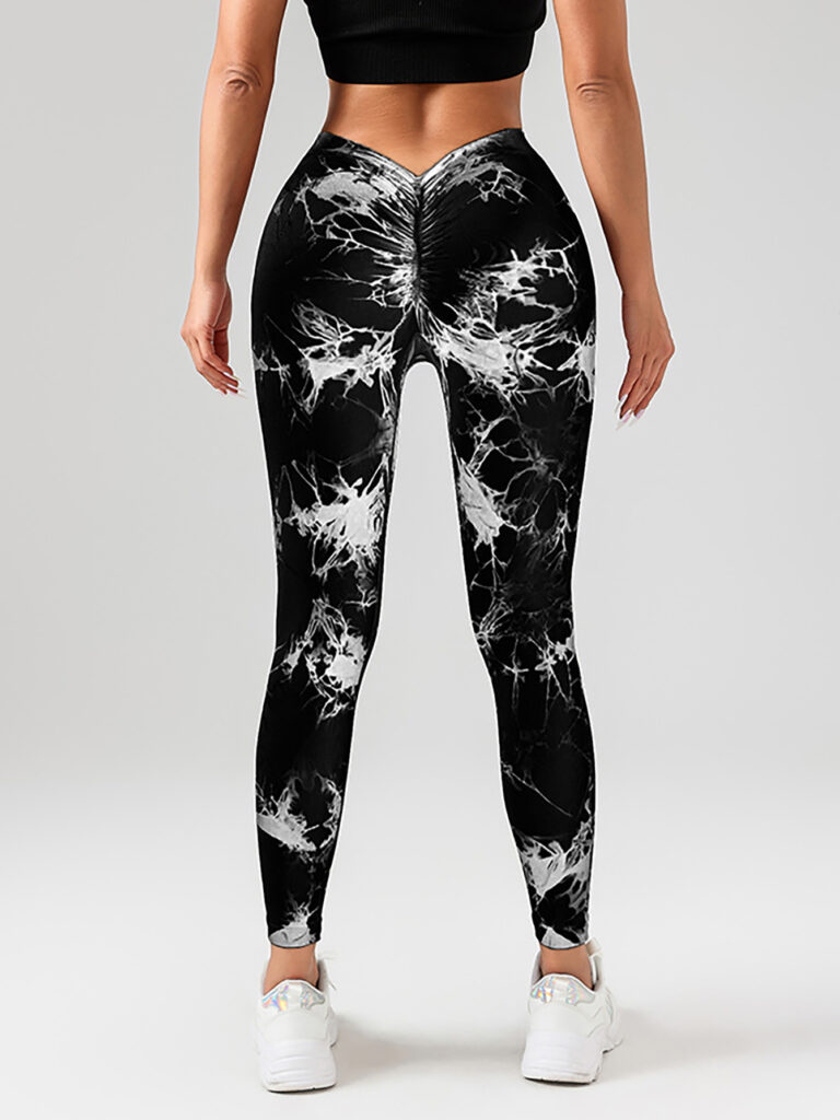 4-Pack Scrunch Butt Lift Leggings – High Waist, Seamless & Tie-Dye Style - Image 10