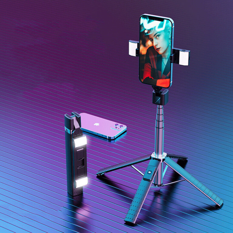 Phone Tripod Stand with Bluetooth Remote – Compact & Easy to Use