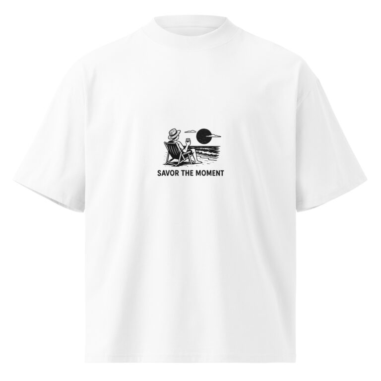 Unisex organic oversized high neck t-shirt
