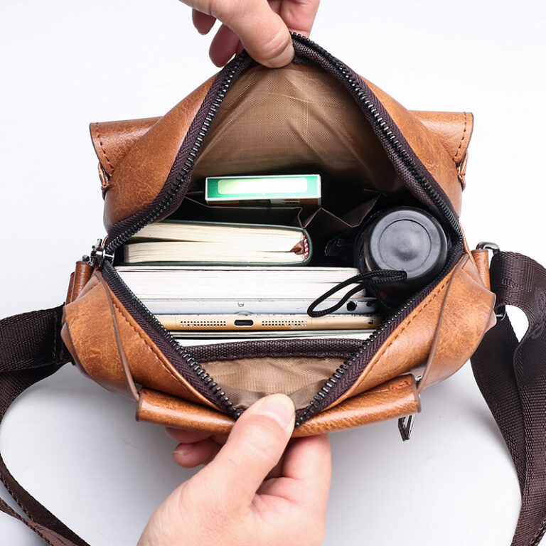 Casual Crossbody Men's Document Small Backpack - Image 3